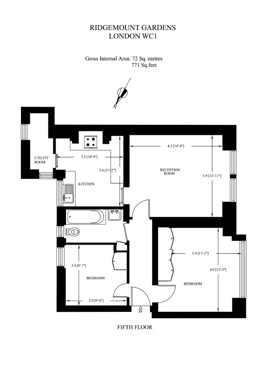 Ridgmount Gardens, Bloomsbury, London, WC1E floorplan