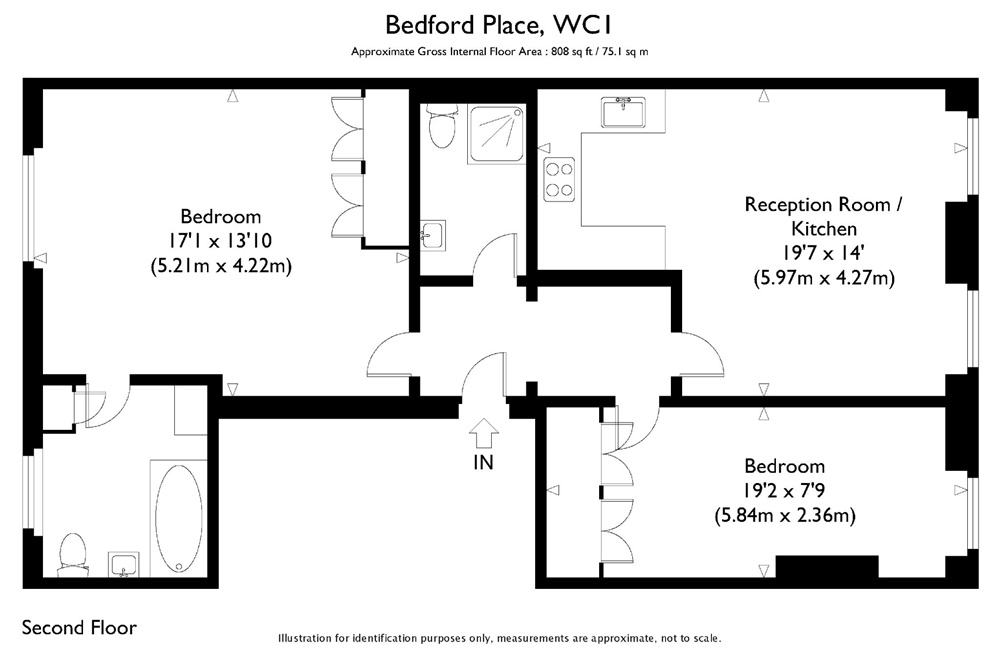 Bedford Place, Bloomsbury, London, WC1B floorplan