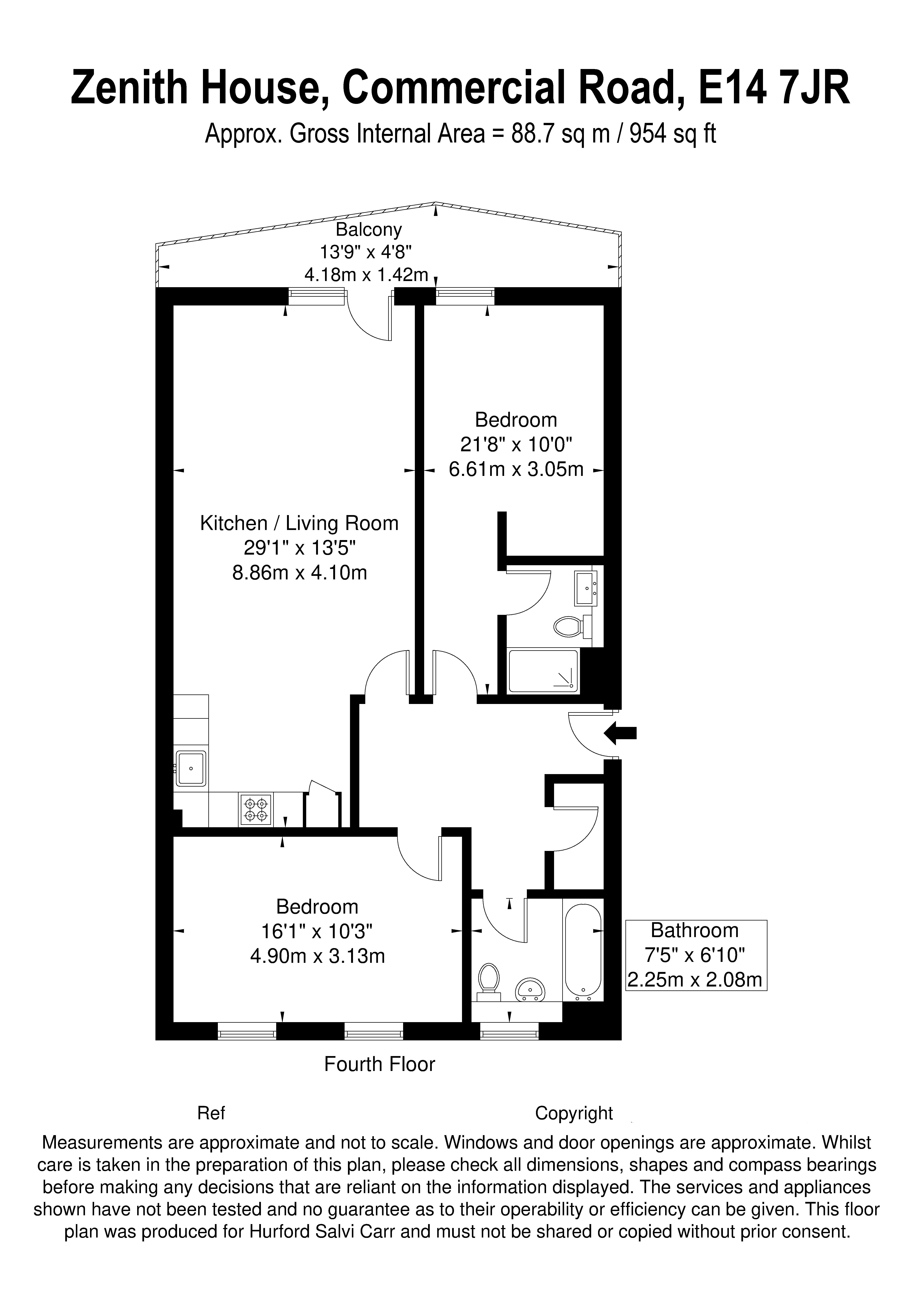 Zenith House, 598 Commercial Road, London, E14 floorplan