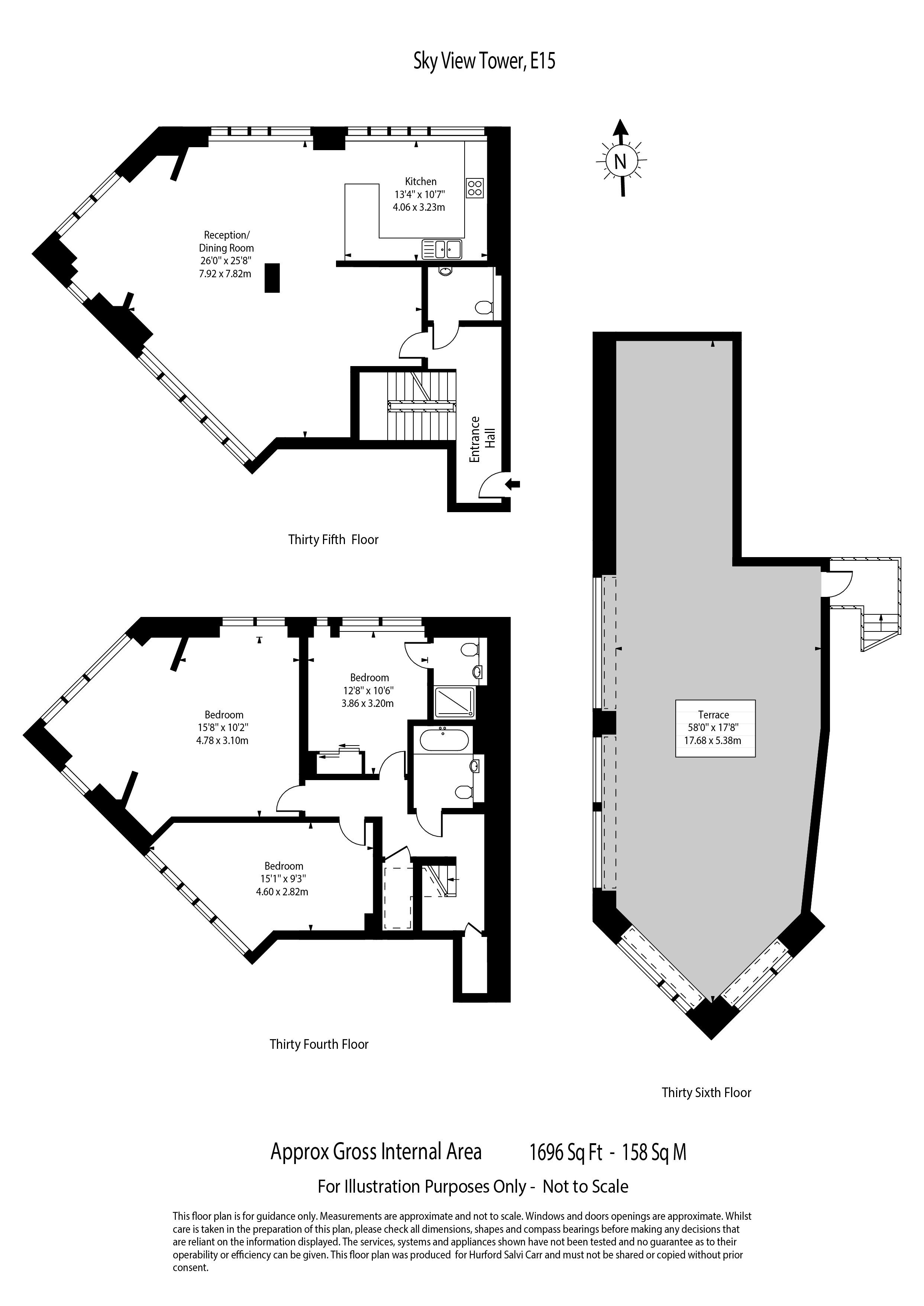 Sky View Tower, Capital Towers, Stratford, E15 floorplan