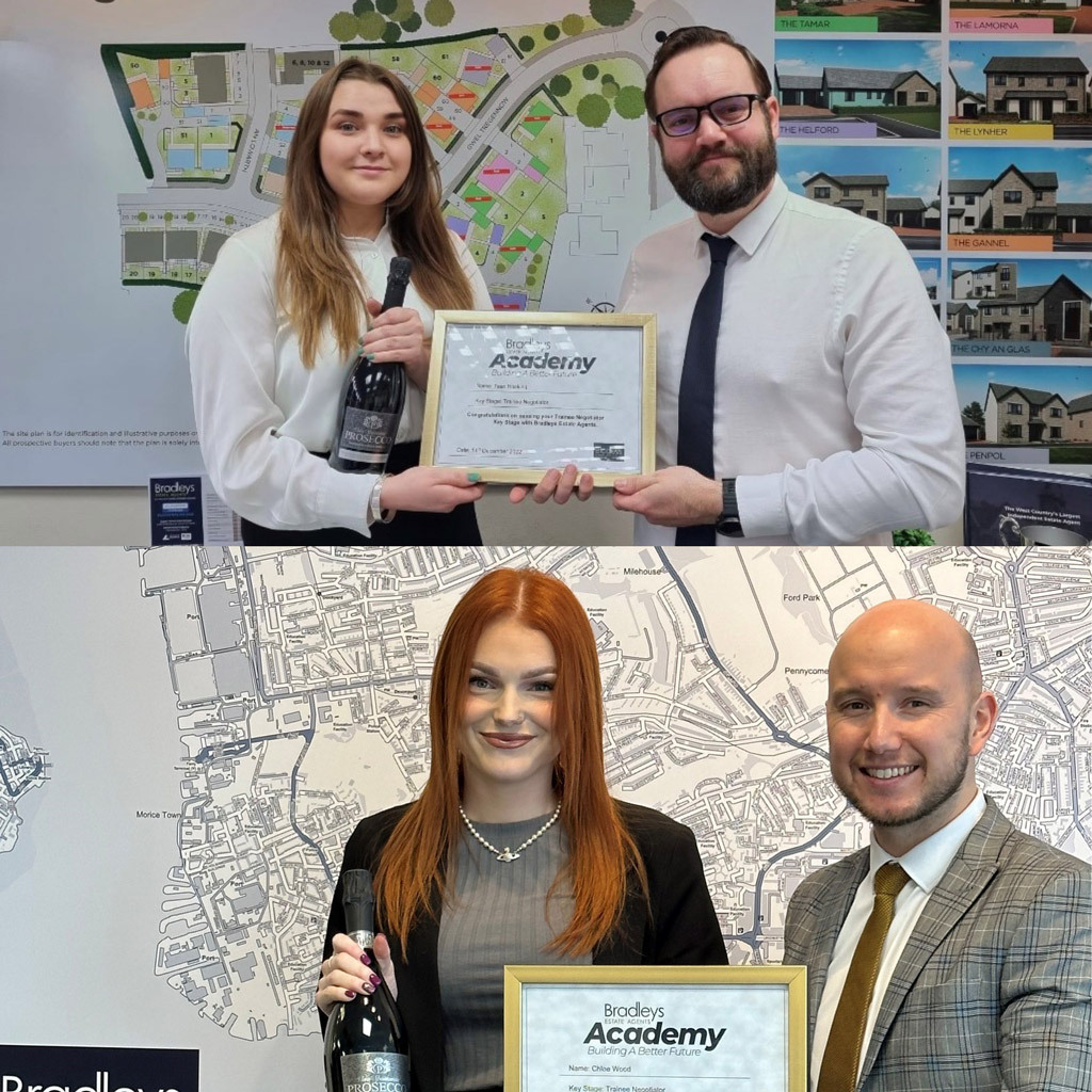 Tean and Chloe’s Bradleys Academy success! Bradleys Estate Agents