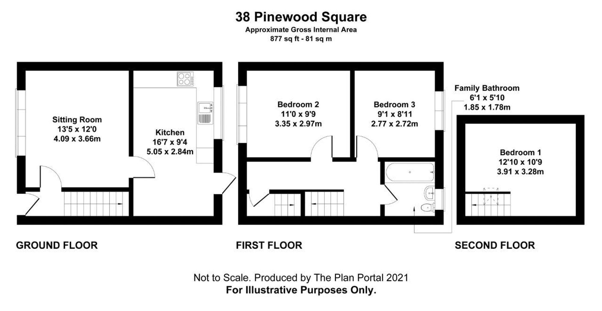 3 bedroom property for sale in 38 Pinewood Square, St Athan, CF62 4JR
