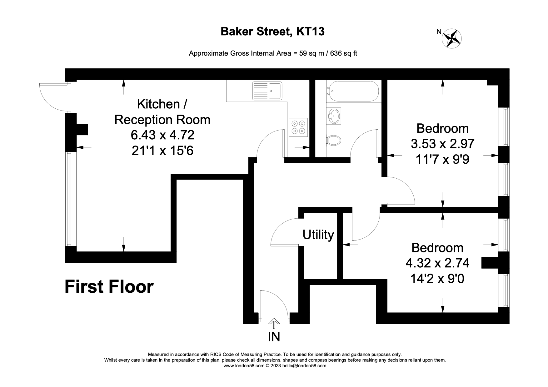 2 Bedroom Property For Sale In Baker Street Weybridge Surrey KT13 2-bedroom-property-for-sale-in-baker-street-weybridge-surrey-kt13