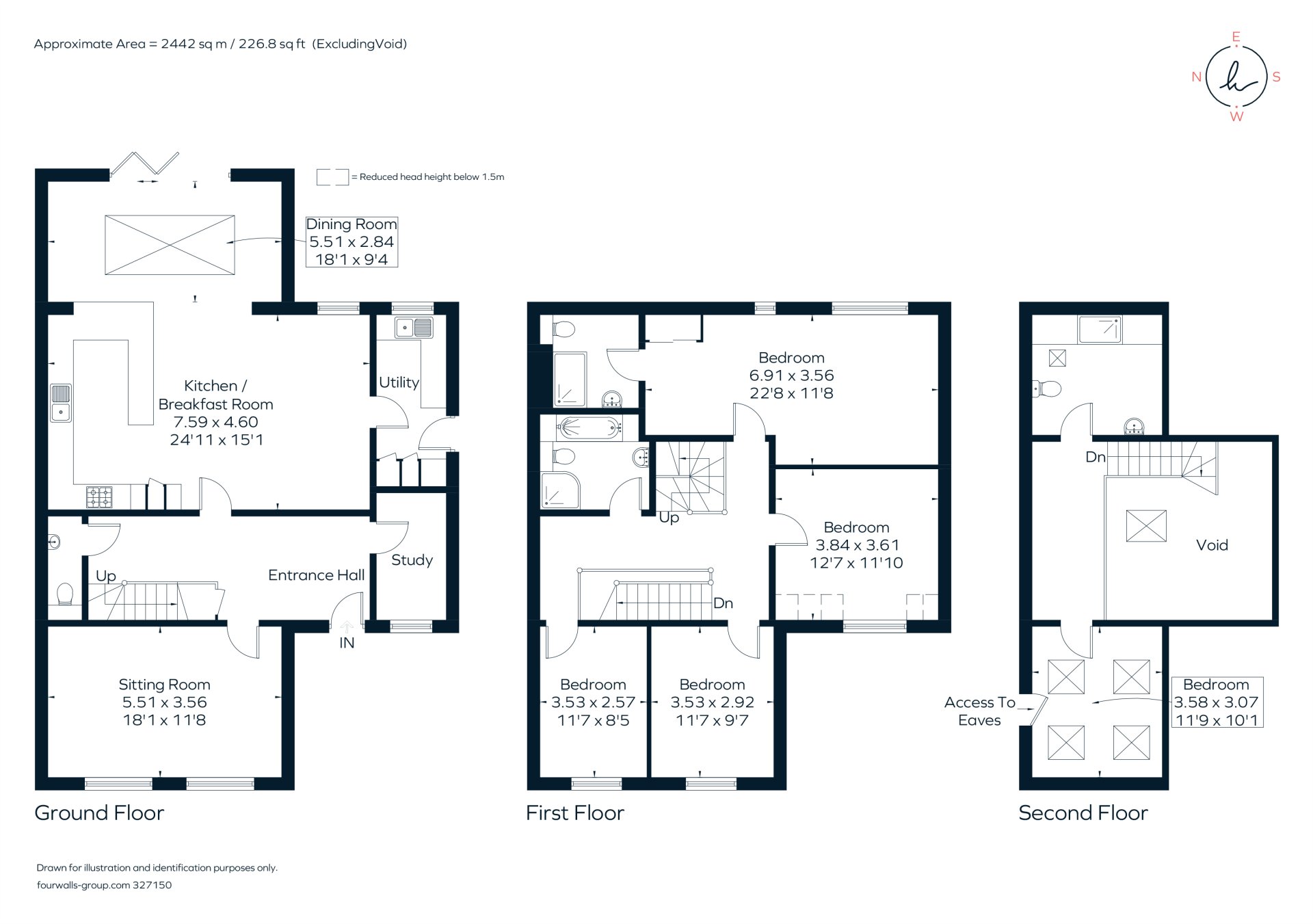 5 bedroom property for sale in Southview Road, Headley Down, GU35
