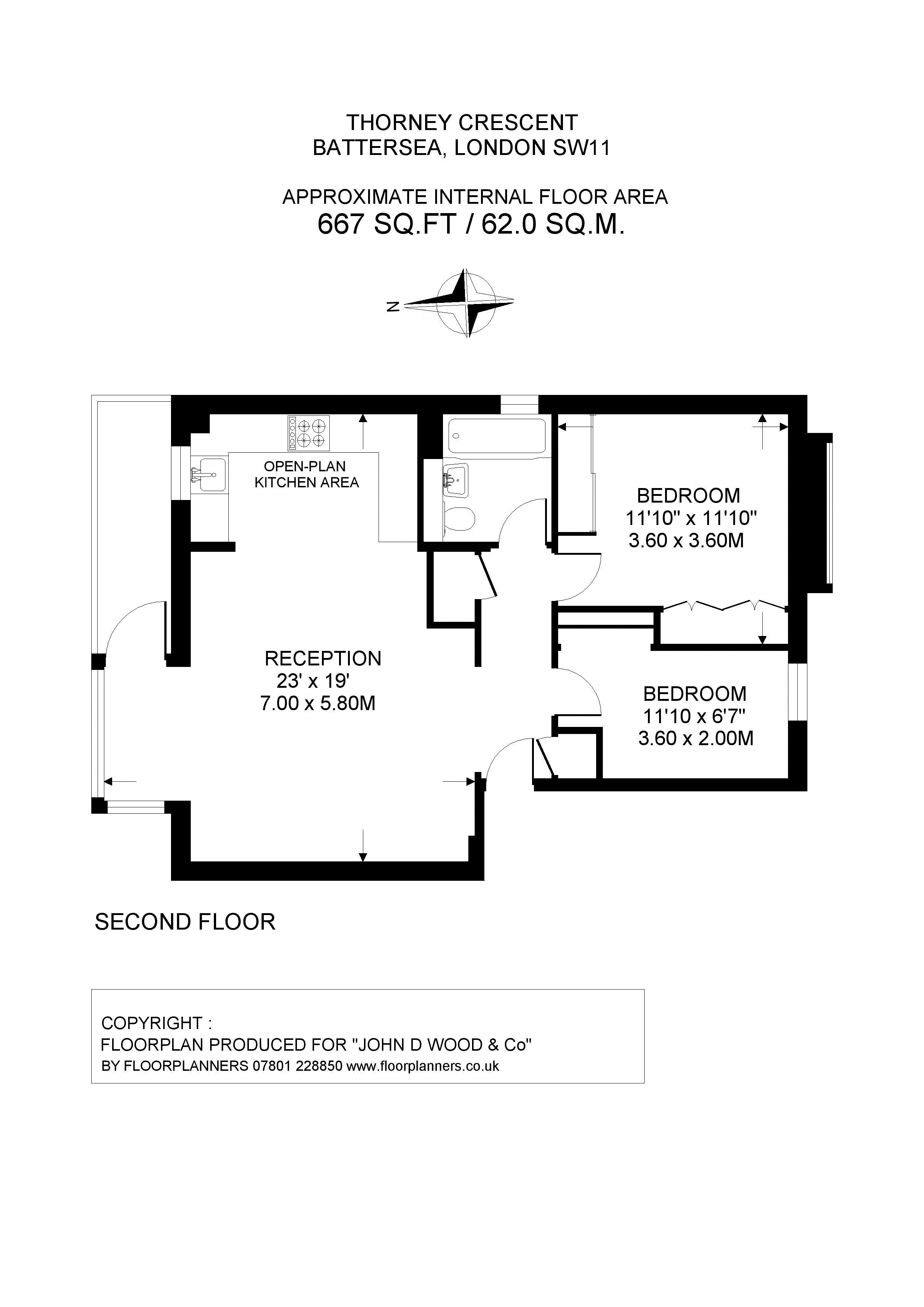 2 bedroom property for sale in Thorney Crescent, Battersea, London, SW11 Offers in excess of £