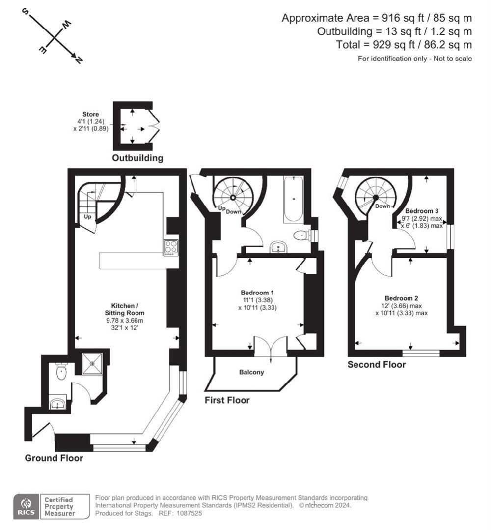 Stags 3 bedroom property for sale in St. Peters Hill, Brixham