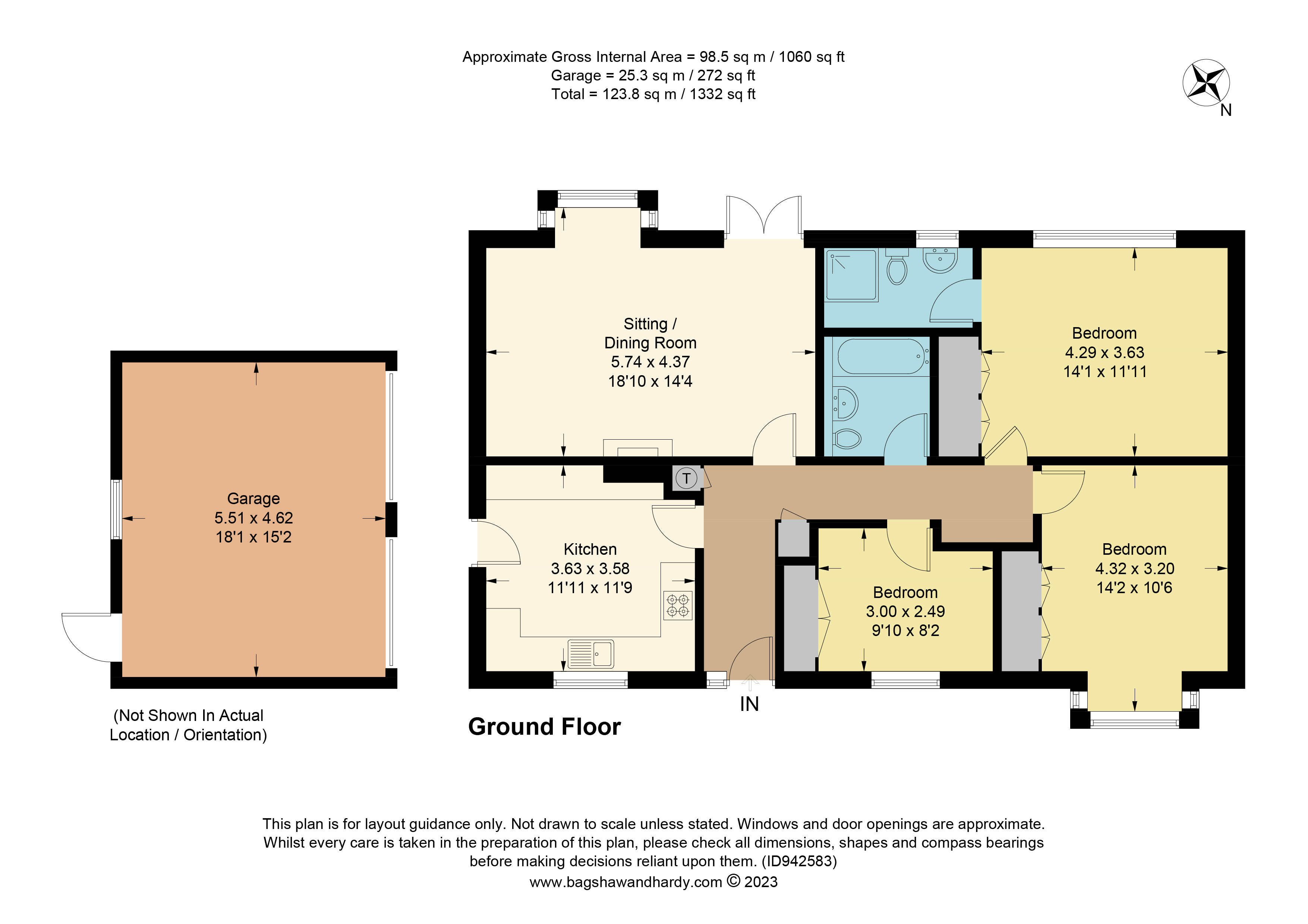 3 bedroom property for sale in Sole Farm Road, Great Bookham