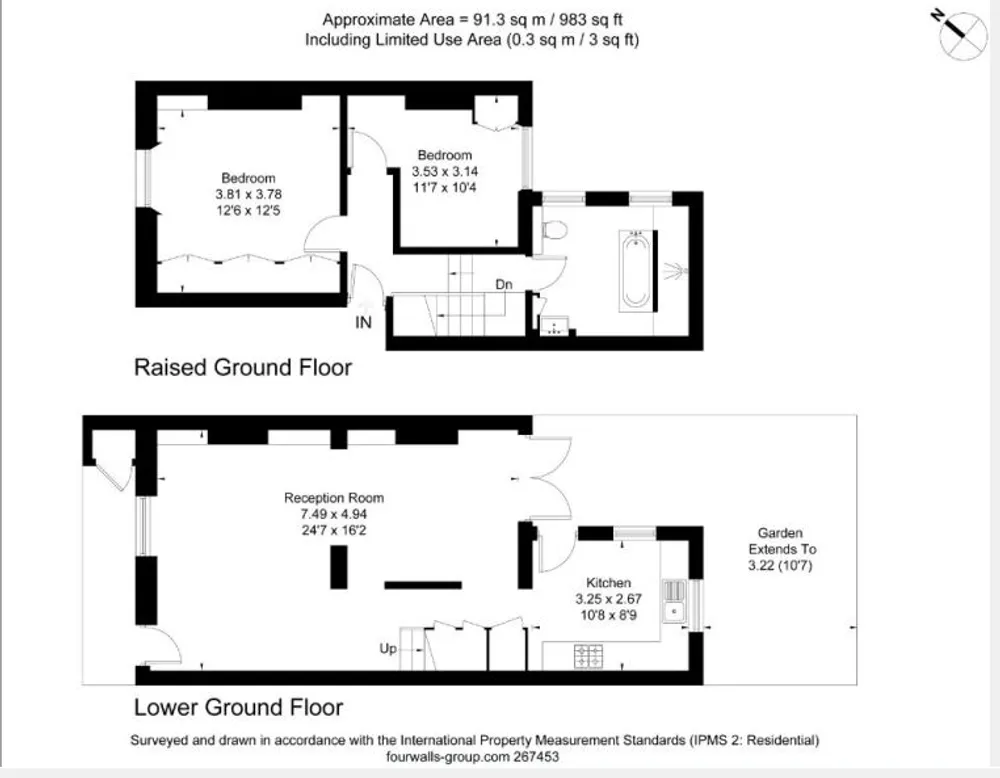 Floorplan for Edis Street, Primrose Hill, London, NW1