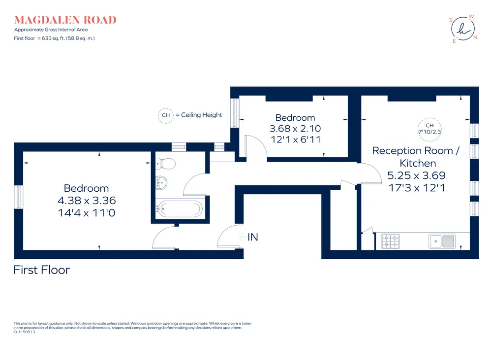 Floorplan for Magdalen Road, London, SW18