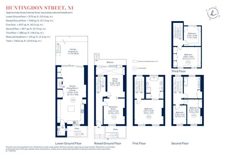 Floorplan 1 for Huntingdon Street, London, N1