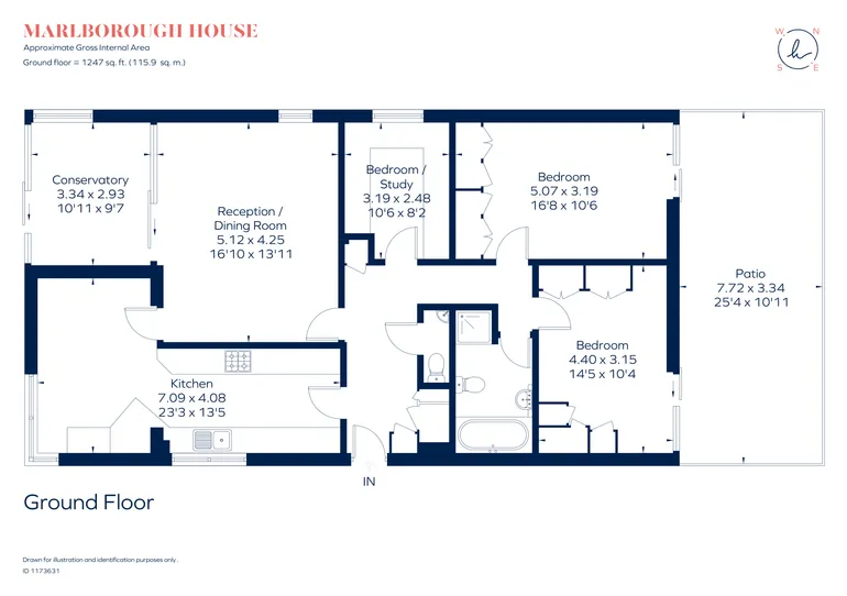 Floorplan 1 for Somerset Road, London, SW19