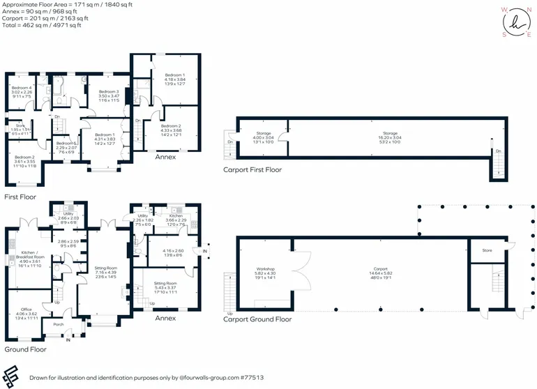 Floorplan 1 for Lopcombe, Salisbury, SP5