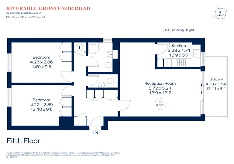 Floorplan 1 for Grosvenor Road, London, SW1V