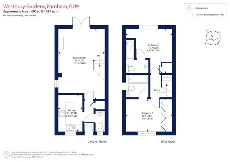 Floorplan 1 for Westbury Gardens, Farnham, GU9