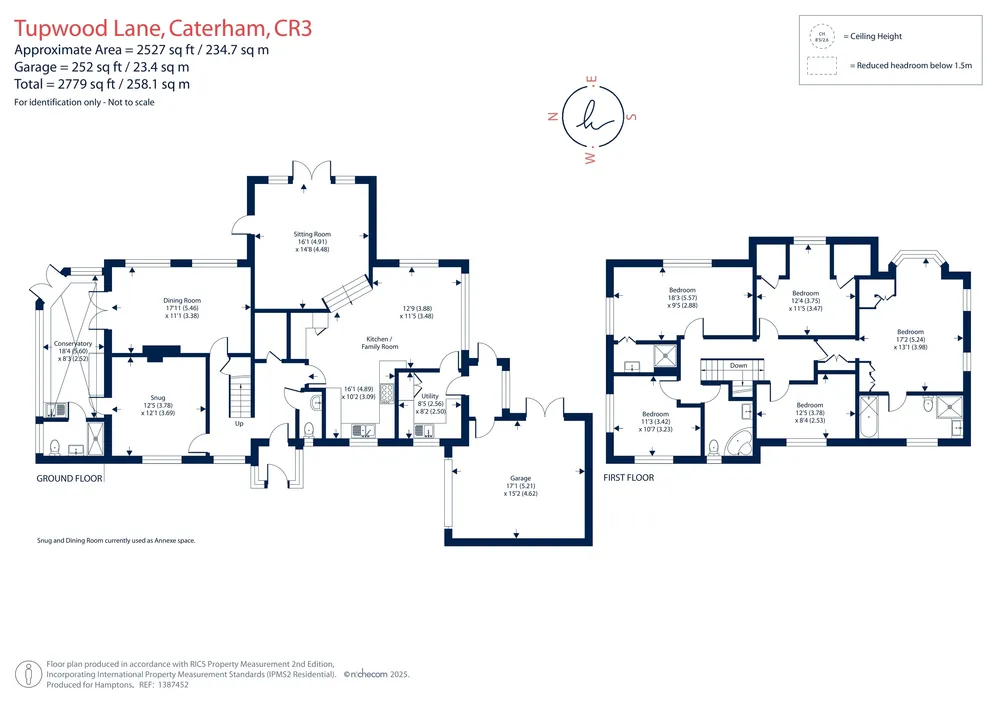 Floorplan for Tupwood Lane, Caterham, CR3