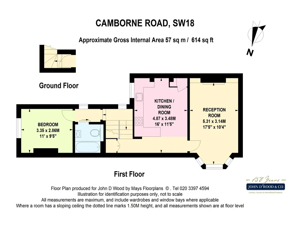 Floorplan for Camborne Road, Southfields, London, SW18