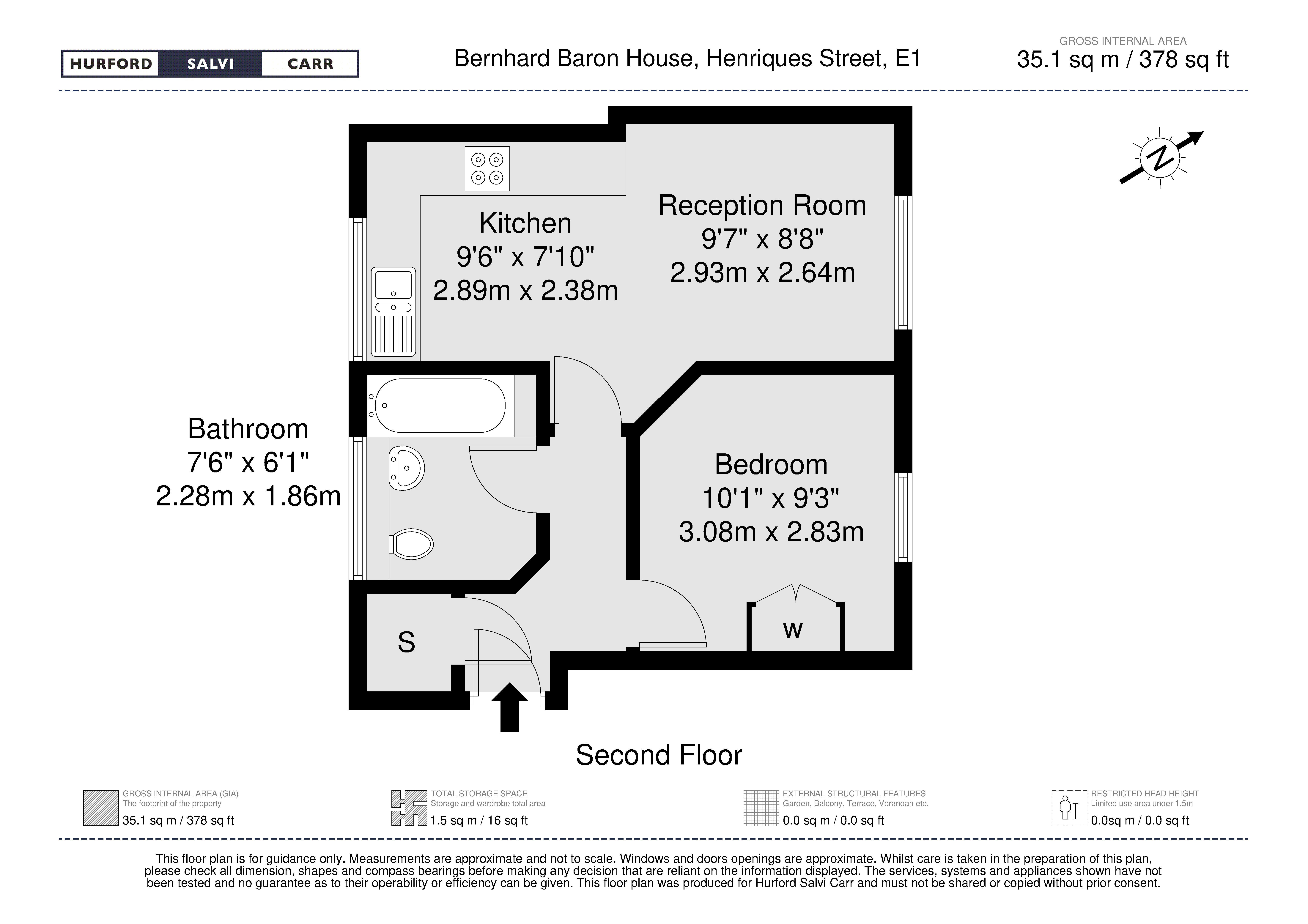 Henriques Street, London, E1 floorplan
