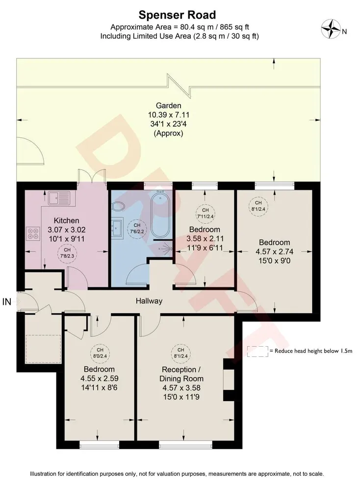Floorplan for Spenser Road, London, SE24