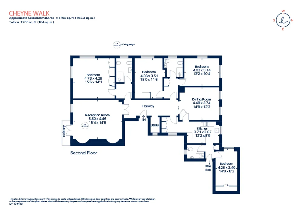 Floorplan for 42 Cheyne Walk, London, SW3
