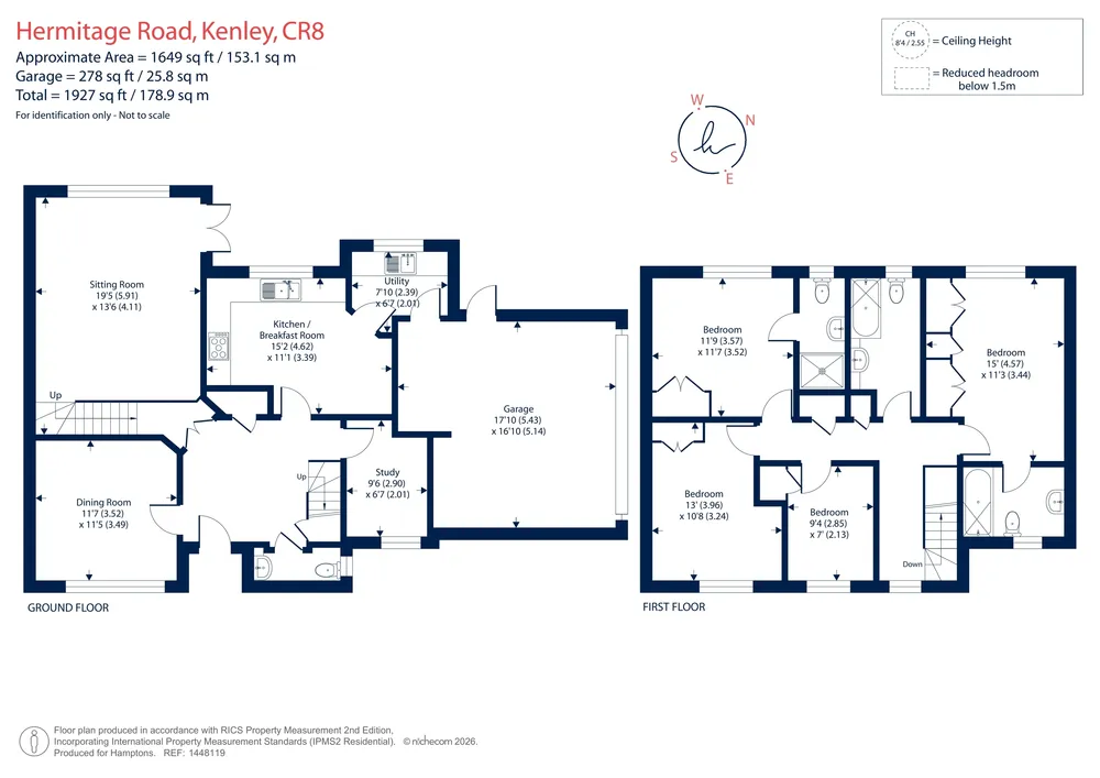 Floorplan for Hermitage Road, Kenley, CR8