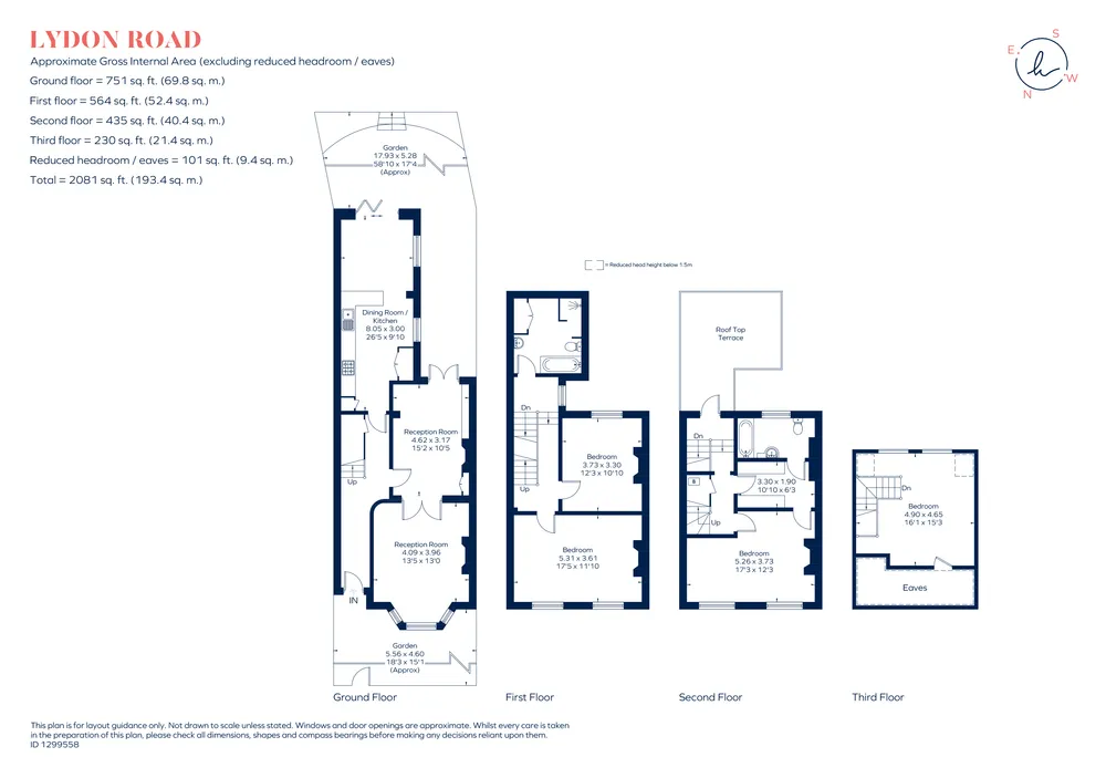 Floorplan for Lydon Road, London, SW4