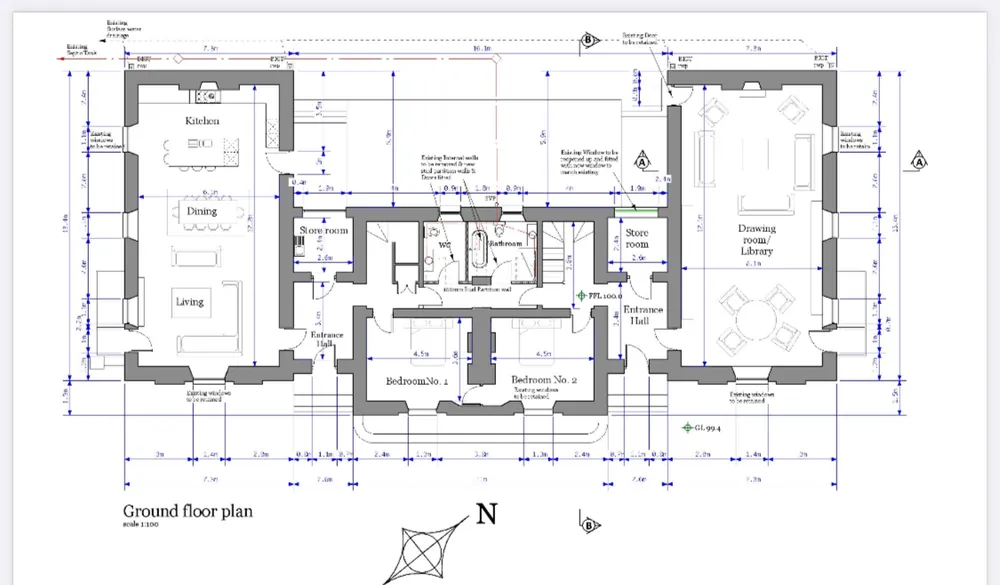 Floorplan for The Disraeli School House, Bough, Rathvilly, Co. Carlow, R93YC86