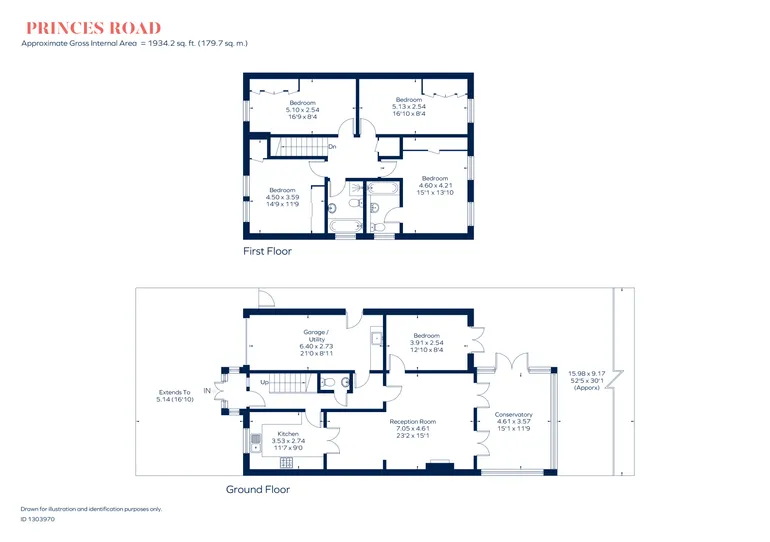 Floorplan 1 for Princes Road Teddington TW11