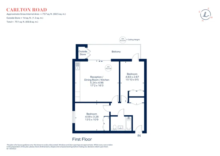 Floorplan 1 for Carlton Road, Ealing, W5