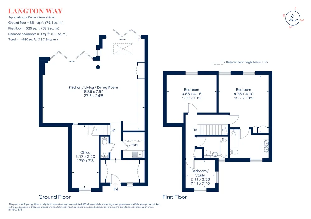 Floorplan for Langton Way, London, SE3
