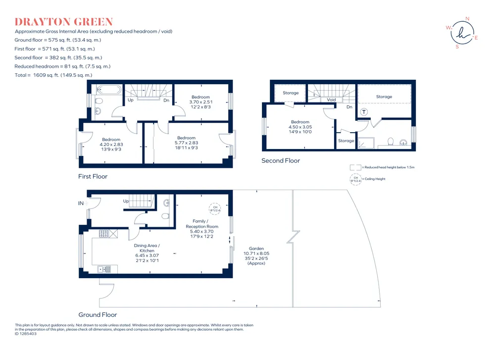 Floorplan for Drayton Green, Ealing, W13