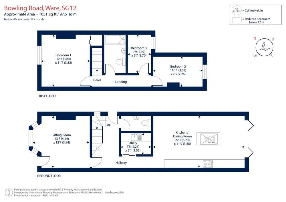 Floorplan for Bowling Road, Ware, SG12