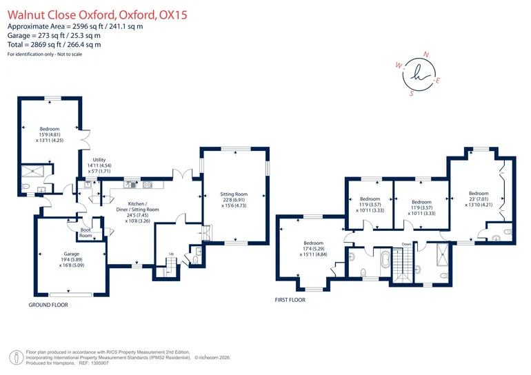 Floorplan 1 for Walnut Close, Woodstock, OX20