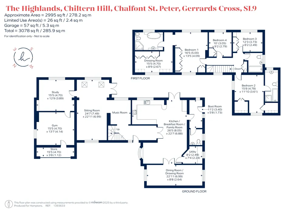 Floorplan for Chiltern Hill, Gerrards Cross, SL9