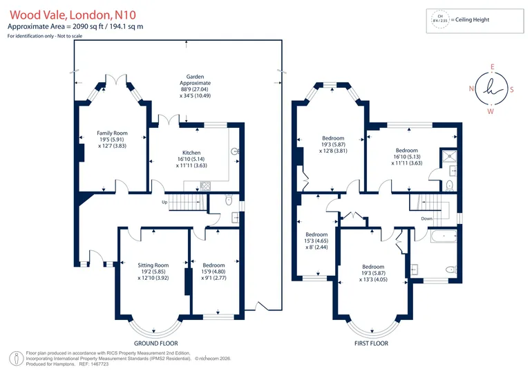 Floorplan 1 for Wood Vale London N10
