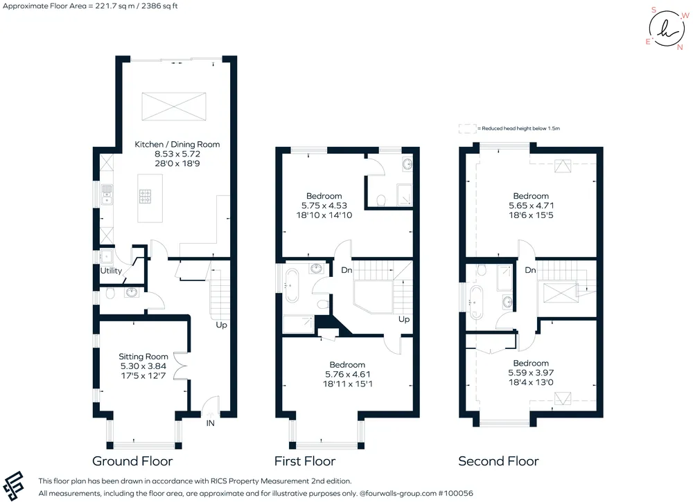 Floorplan for Hurst Villas, Hurst Road, East Molesey, KT8