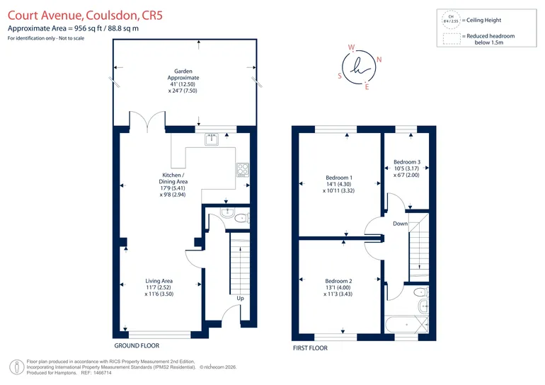 Floorplan 1 for Court Avenue, Coulsdon, CR5