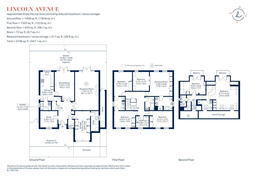 Floorplan for Lincoln Avenue, London, SW19