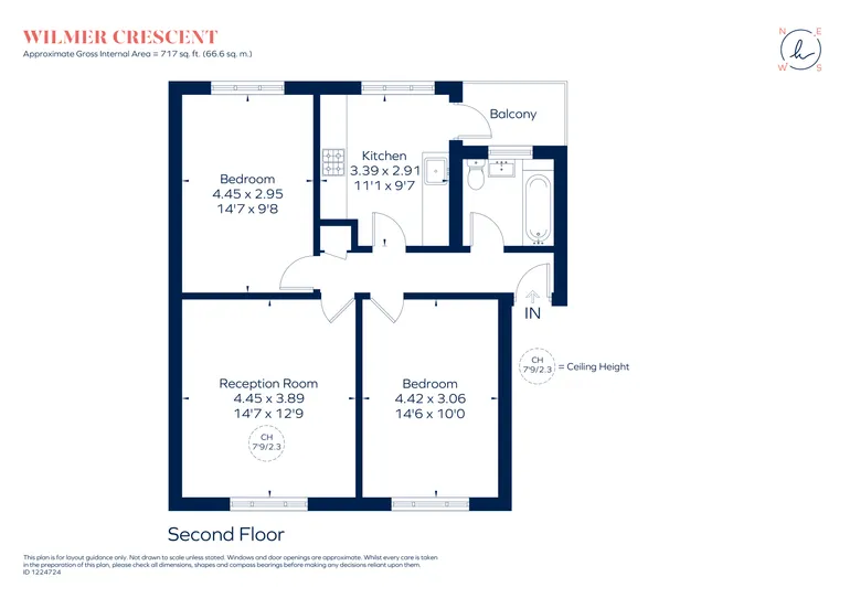 Floorplan 1 for Wilmer Crescent, Kingston Upon Thames, KT2