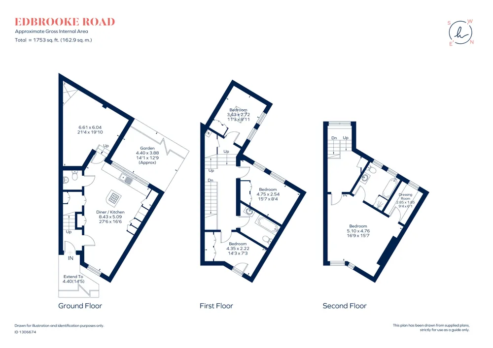 Floorplan for Edbrooke Road, London, W9