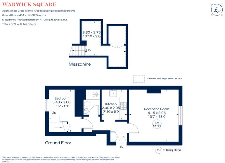 Floorplan 1 for Warwick Square Pimlico SW1V