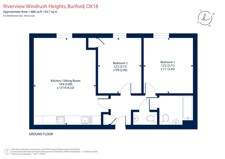 Floorplan 1 for Windrush Heights, Burford, OX18