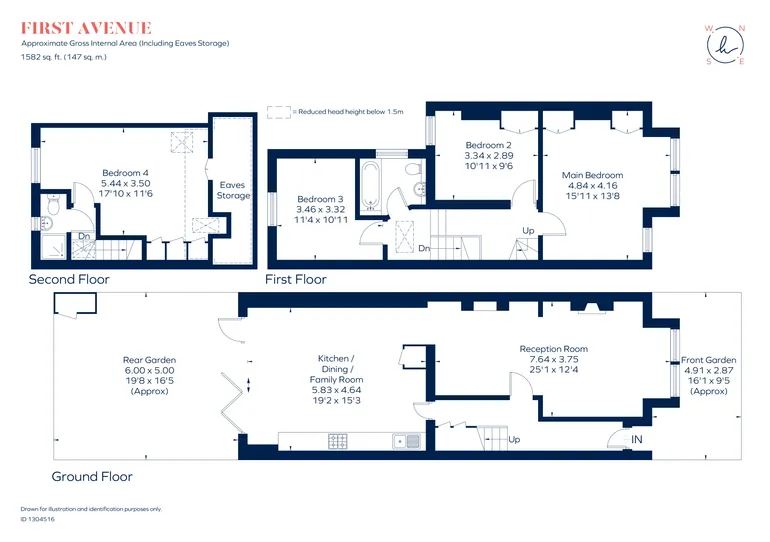 Floorplan 1 for First Avenue, London, SW14