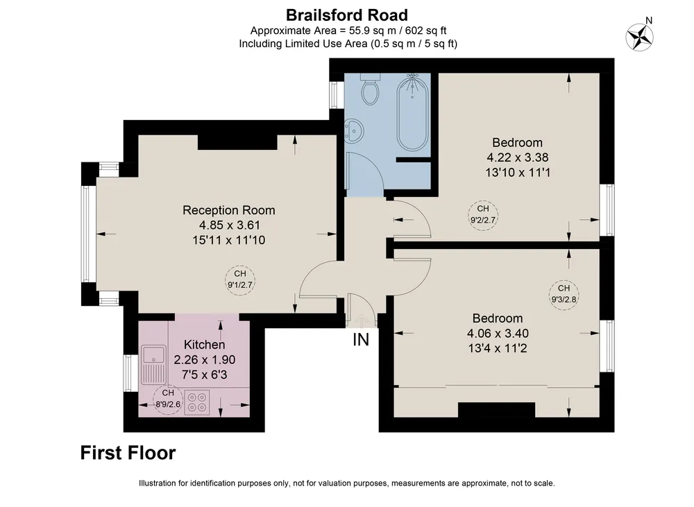 Floorplan for Brailsford Road, London, SW2