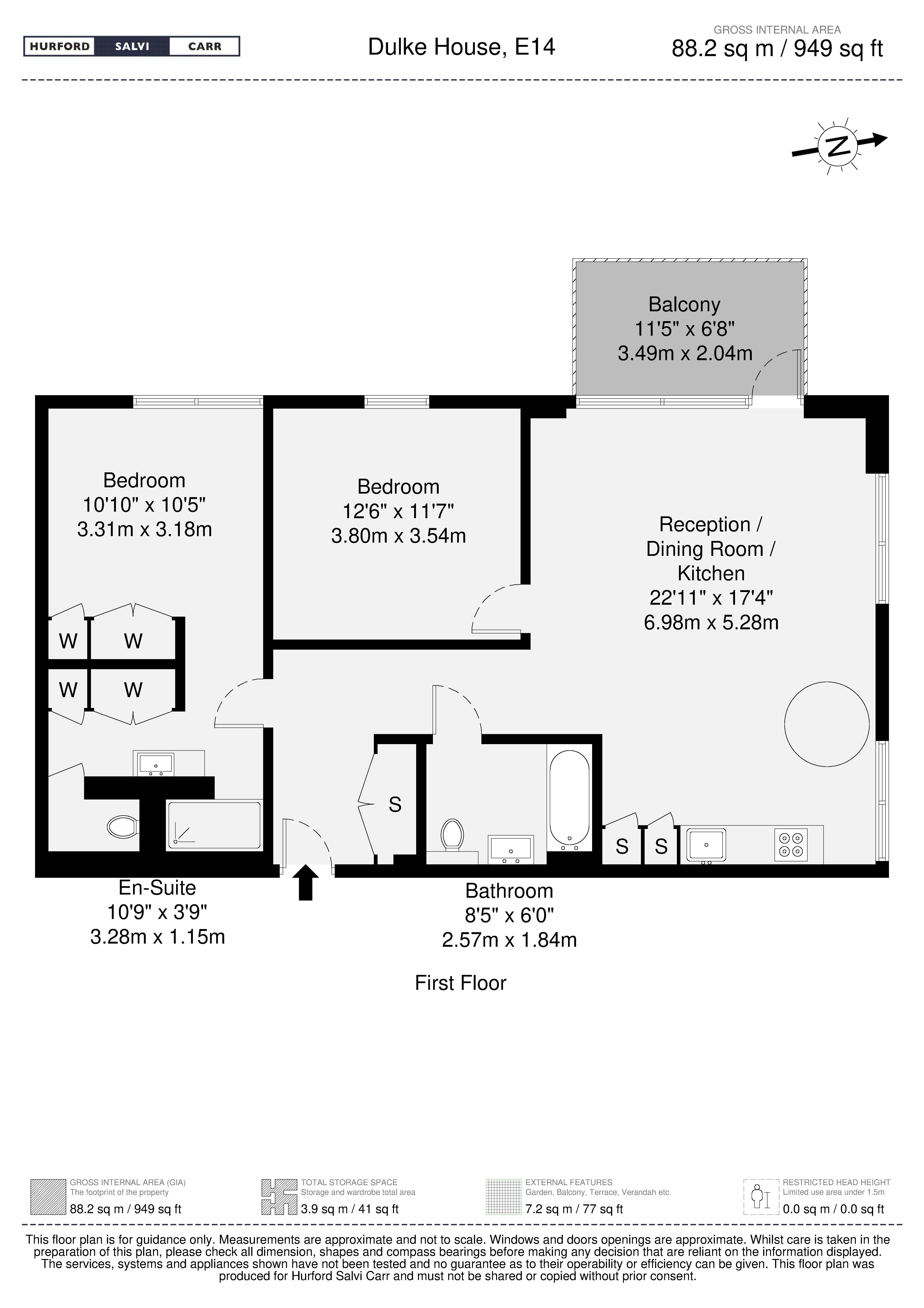Dulke House, 12 Goodluck Hope Walk, London, E14 floorplan