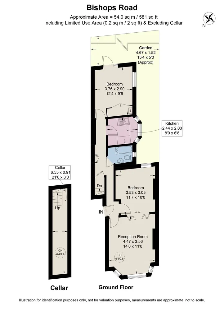 Floorplan for Bishops Road, London, SW6