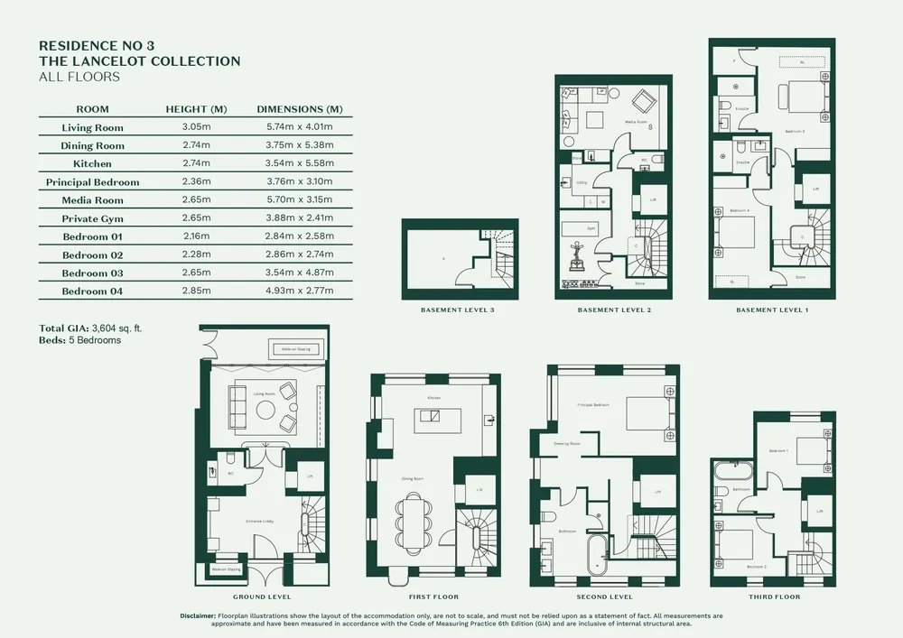 Floorplan for Lancelot Collection, Lancelot Place, London, SW7
