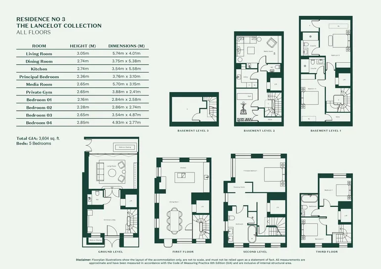 Floorplan 1 for Lancelot Collection, Lancelot Place, London, SW7