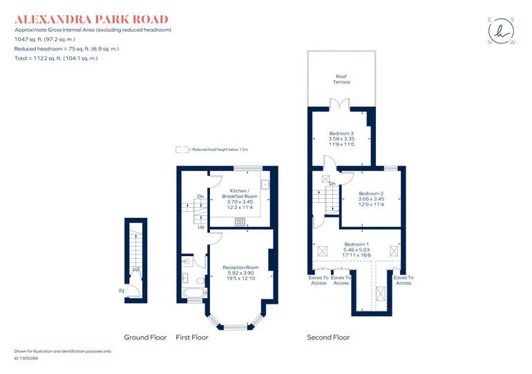 Floorplan 1 for Alexandra Park Road, London, N10