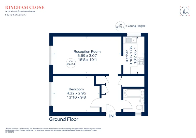 Floorplan 1 for Kingham Close, London, SW18