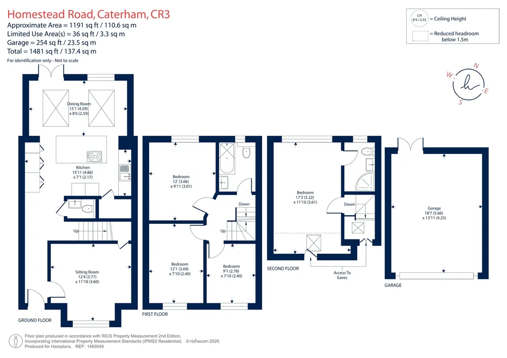 Floorplan for Homestead Road, Caterham, CR3